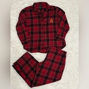 Ralph Lauren Classic Red and Black Plaid Pajama Set